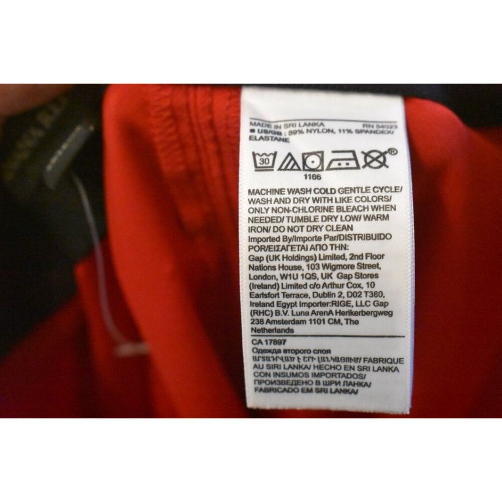 New Women's Banana Republic Red High Waist Pants Split Front Hem Size 4S - Picture 8 of 9